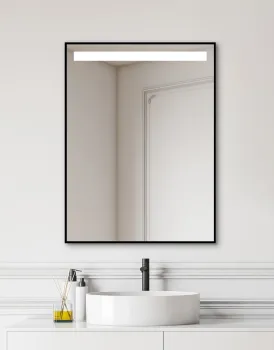Badspiegel Madene 1 LED im Alurahmen