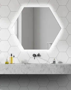 Badspiegel Simple HEKSA LED 60x60 cm 