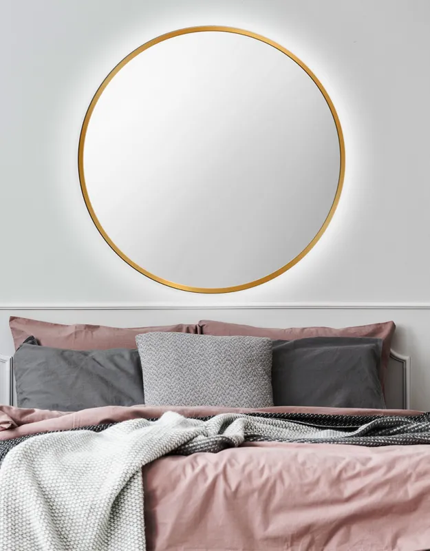 Spiegel SCANDINAVIA LED Gold 60x60 cm