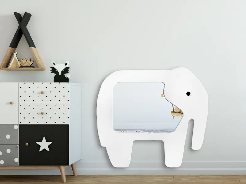 Spiegel Elefant Weiß 