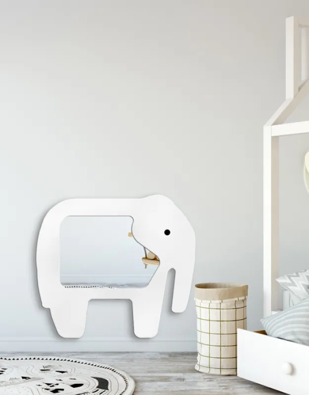 Spiegel Elefant Weiß 