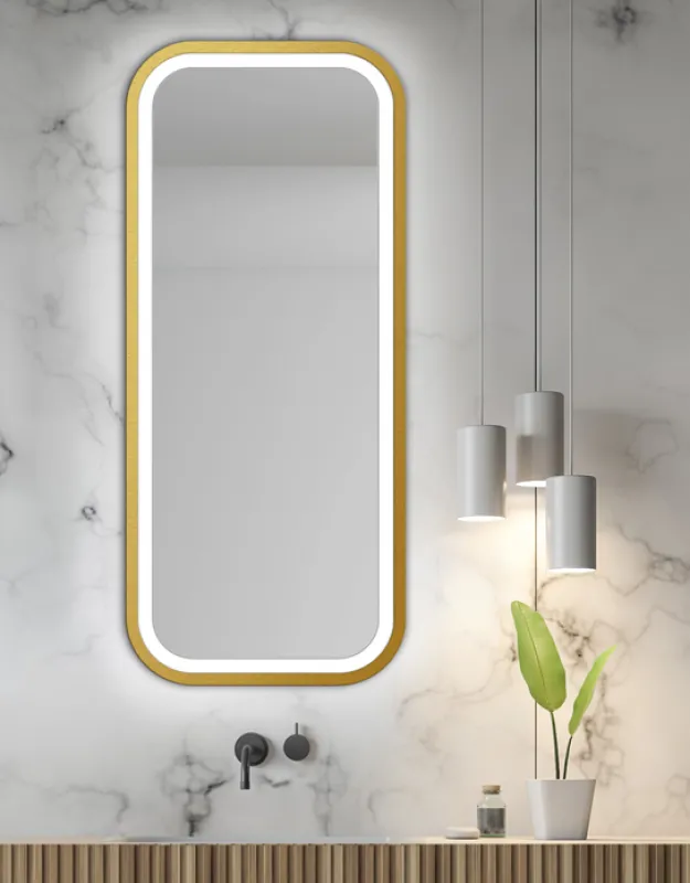 Spiegel Mira LED Gold 60x150 cm 
