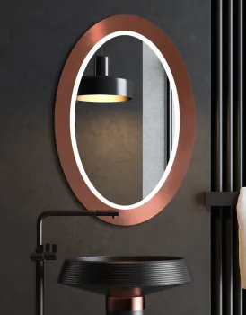 Spiegel LED OVAL BOLD Kupfer 